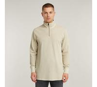 G Star Raw Mens G-Star RAW Overdyed Half Zip Tweeter - Beige Cotton - Size Medium