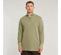 G Star Raw Mens G-Star RAW Overdyed Half Zip Tweeter - Green Cotton - Size Medium