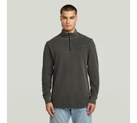 G Star Raw Mens G-Star RAW Overdyed Half Zip Tweeter - Grey Cotton - Size X-Large