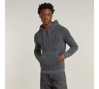 G Star Raw Mens G-Star RAW Overdyed Hoodie - Black Cotton - Size Medium