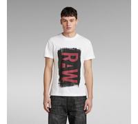 G Star Painted RAW Graphic T-Shirt Medium White