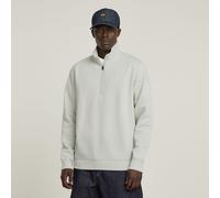G Star Raw Mens G-Star RAW Premium Core Half Zip Sweater - Grey Cotton - Size 2XL