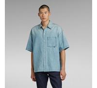 G Star Raw Mens G-Star RAW Premium Oversized Boxy Fit Shirt - Blue Cotton - Size Large