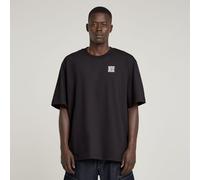 G Star Raw Mens G-Star RAW QR Mini Maxi Boxy T-Shirt - Black Cotton - Size X-Large
