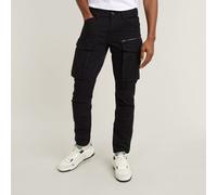 G Star Raw Mens G-Star RAW Rovic Pants Zip 3D Regular Tapered - Black Cotton - Size 36W/34L