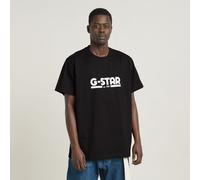 G Star Line Script Loose T Shirt Medium Black
