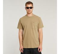 G Star Raw Mens G-Star RAW Washed Pocket T-Shirt - Beige Cotton - Size Large