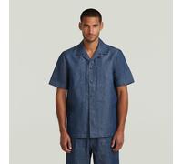 G Star Raw Mens G-Star RAW Workwear Resort Regular Shirt - Navy Cotton - Size Large