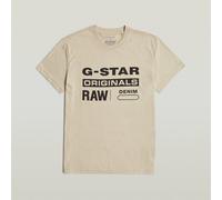 G-Star Raw Men's Originals T-Shirt Beige Regular Fit D25969 C506 1214 DK BRICK