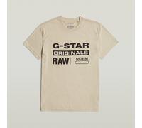 G-Star Raw Men's Originals T-Shirt Beige Regular Fit D25969 C506 1214 DK BRICK