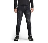 G-STAR RAW Men's Rackam 3D Skinny Fit Jeans, Medium Aged Grey Destroyed, 28W x 30L