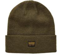 G-STAR RAW | Mens Unisex Dark Olive Green Effo Long Winter Beanie Hat | One Size