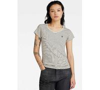 G-Star RAW Short Sleeve V-Neck T-Shirt Grey Stripe