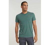 G-Star RAW Striped Print Short Sleeve T-Shirt Green Stripe