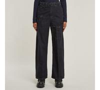 G Star Raw Womens G-Star RAW Belted Cargo Loose Jeans - Black Cotton - Size 27W/30L