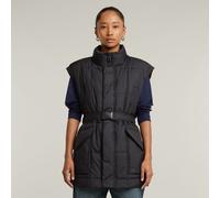 G Star Raw Womens G-Star RAW Belted Padded Vest - Black - Size X-Large