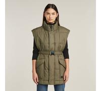 G Star Raw Womens G-Star RAW Belted Padded Vest - Green - Size X-Large