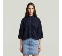 G Star Raw Womens G-Star RAW Boxy Shirt - Navy viscose - Size Medium