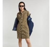 G Star Raw Womens G-Star RAW Button Through Dress - Green Cotton - Size Medium