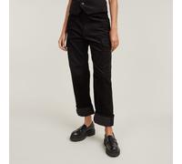 G Star Raw Womens G-Star RAW Cargo Pants Cord 3D Boyfriend - Black Cotton - Size 25 (Waist)