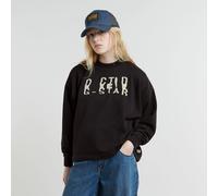 G Star Raw Womens G-Star RAW Chroma Graphic Loose Sweater - Black Cotton - Size 2XS