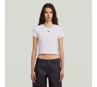 G Star Raw Womens G-Star RAW Cropped Mini Slim Top - White Cotton - Size X-Small