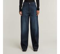 G Star Raw Womens G-Star RAW Deck 1.0 Ultra High Wide Leg Jeans - Navy Cotton - Size 25W/32L