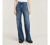 G Star Raw Womens G-Star RAW Deck Ultra High Wide Leg Jeans - Navy Cotton - Size 24W/32L