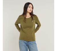 G Star Raw Womens G-Star RAW Front Seam Top - Green Cotton - Size Small
