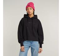 G Star Raw Womens G-Star RAW G-Script Oversized Hooded Sweater - Black Cotton - Size 2XS