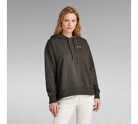 G Star Raw Womens G-Star RAW Graphic Core Hooded Sweater - Grey Cotton - Size X-Small