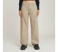 G Star Raw Womens G-Star RAW Judee Cargo Pants - Beige Cotton - Size 26W/34L