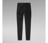 G Star Raw Womens G-Star RAW Kafey Cargo Ultra High Skinny Pants - Black Cotton - Size 24W/30L