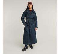 G Star Raw Womens G-Star RAW Long Biker Trench - Navy Cotton - Size X-Small