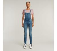 G Star Raw Womens G-Star RAW Lynn High Waist Skinny Overall - Blue Cotton - Size 29 (Waist)