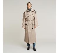 G Star Raw Womens G-Star RAW Macro Balloon Trench Coat - Beige Cotton - Size Small