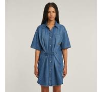 G Star Raw Womens G-Star RAW Modular Shirt Dress - Navy Cotton - Size 2XS