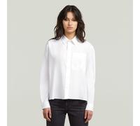 G Star Raw Womens G-Star RAW One Pocket Regular Shirt - White Cotton - Size X-Large