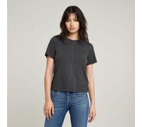 G Star Raw Womens G-Star RAW Overdyed Front Seam Top - Black Cotton - Size 2XS