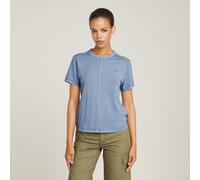 G Star Raw Womens G-Star RAW Overdyed Front Seam Top - Blue Cotton - Size 2XS