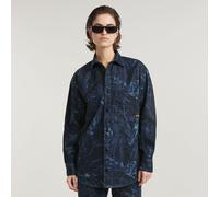 G Star Raw Womens G-Star RAW Relaxed Overshirt - Navy - Size Medium