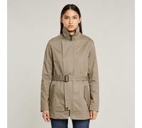 G Star Raw Womens G-Star RAW Short Trench Coat - Beige Cotton - Size X-Small