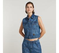 G Star Raw Womens G-Star RAW Shrunken Denim Vest - Navy - Size X-Small
