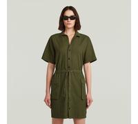 G Star Raw Womens G-Star RAW Soft Utility Dress - Green Cotton - Size X-Small
