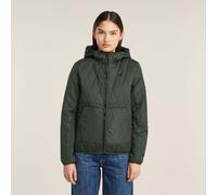 G Star Raw Womens G-Star RAW Utility Quilted Hooded Overshirt - Grey - Size Large
