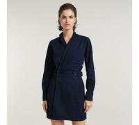 G Star Raw Womens G-Star RAW Wrap Dress - Navy Cotton - Size X-Small