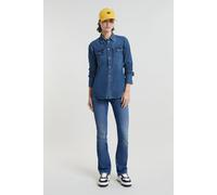 Slim Western Shirt - Dark blue - Women M