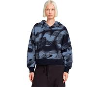 Sprayed Letters Loose Hooded Sweater - Multi color - Women M