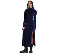 Velvet Slit Dress - Dark blue - Women XXS