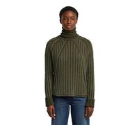 Washed Loose Turtle Knit - Green - Women XS